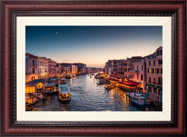 Venice_Landscape_Wall_Art_Grand_Canal_Sunset_Photo_Frame_Without_Glass