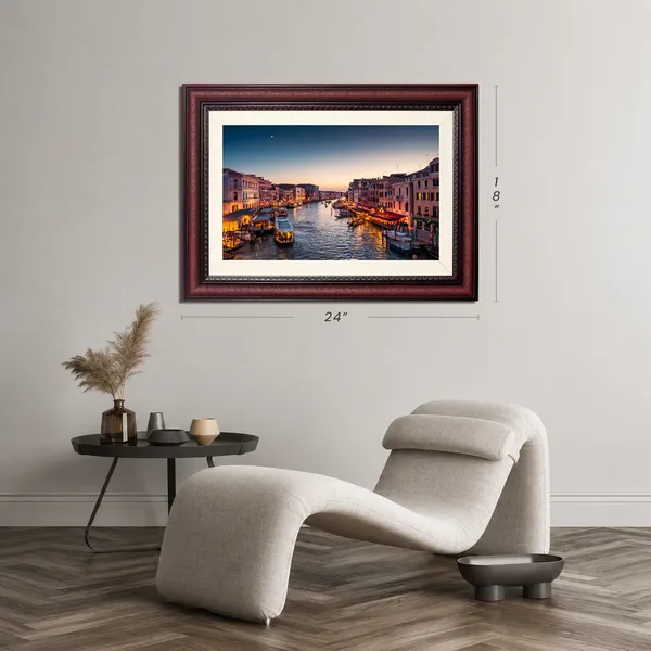 Venice_Landscape_Wall_Art_Grand_Canal_Sunset_Photo_Frame_Without_Glass