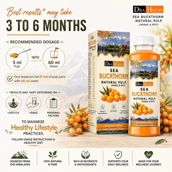 Draherbs_Himalayan_Sea_Buckthorn_Pulp_Juice_300ml_Lahaul_Spiti_Cold_Pressed_Vitamin_C_Omega_3_6_7_9_Immunity_Skin_Glow_Gut_Health_No_Added_Sugar_Antioxidant_Rich_Berry_Juice