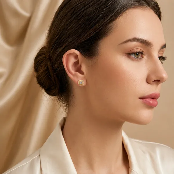Golden_Crystal_Alloy_Silver_Needle_Rectangle_Ear_Studs_Set_Of_3
