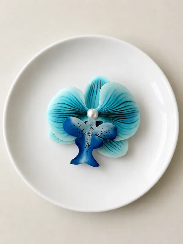 Light_Blue_Plastic_Lily_Flower_Shark_Hair_Clip_For_Women
