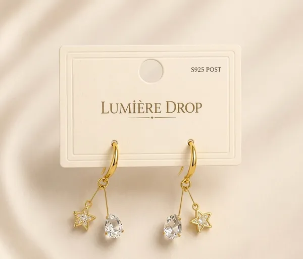 Golden_Silver_Star_Drop_Earrings_For_Women