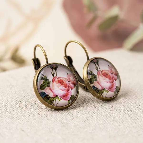 Rose_Garden_Alloy_Gemstone_Drop_Earrings_For_Women