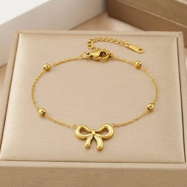 Golden_Titanium_Steel_Four_Leaf_Clover_Bracelet_For_Women