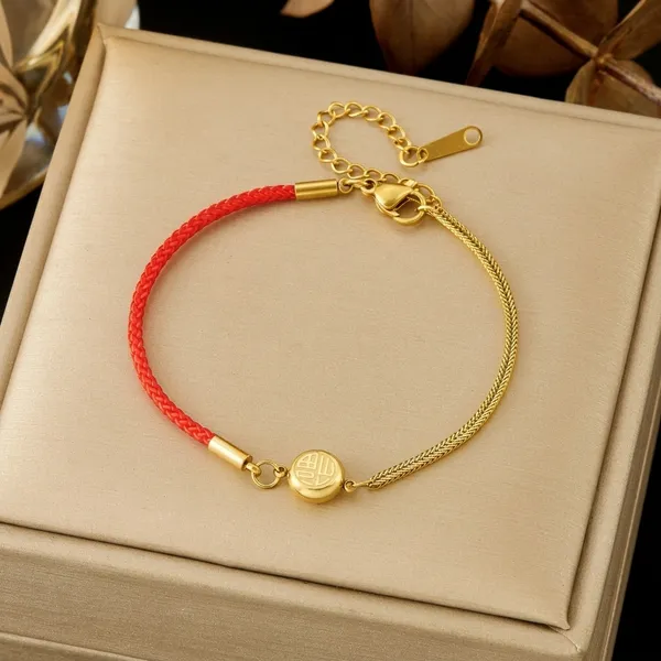 Golden_Titanium_Steel_Four_Leaf_Clover_Bracelet_For_Women
