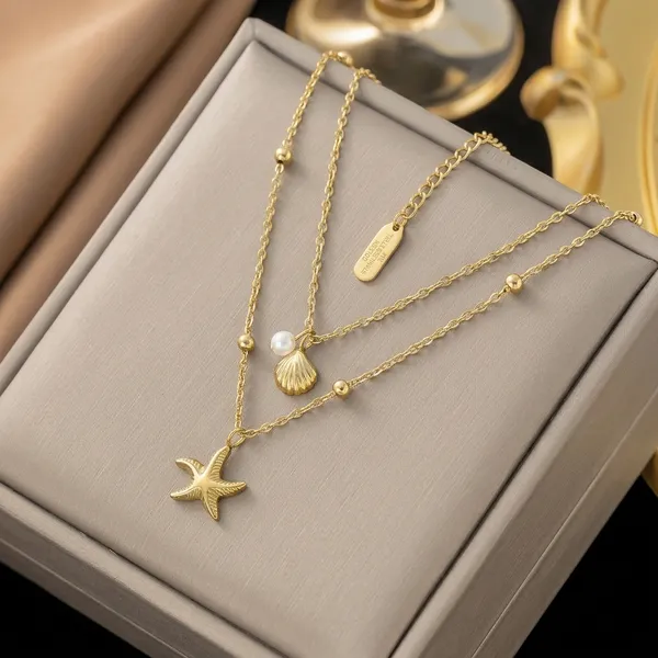 Golden_Stainless_Steel_Gold_Plated_Daisy_Pendant_Necklace