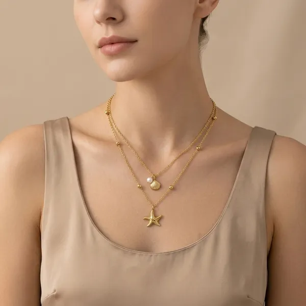 Golden_Stainless_Steel_Gold_Plated_Daisy_Pendant_Necklace