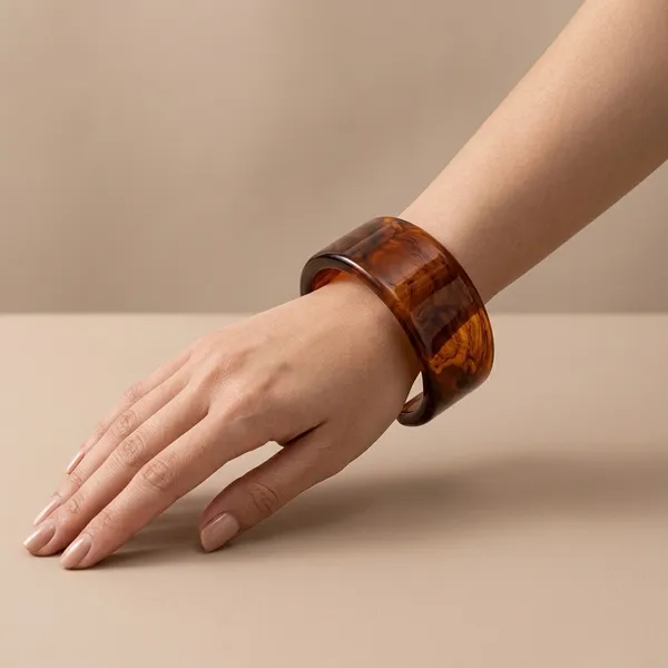 Brown_Acrylic_Retro_Solid_Bangle_Bracelet_For_Women