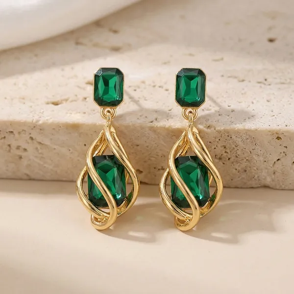 Green_Alloy_Diamond_Drop_Earrings_For_Women
