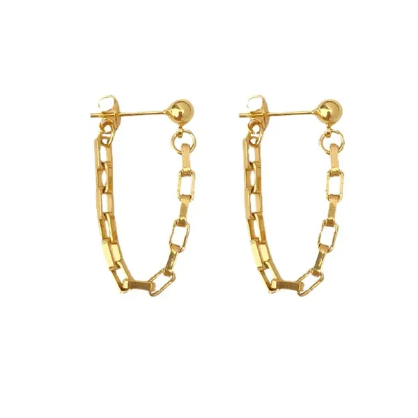 Onvi_Women’S_Chain_Tassel_Earrings_In_18K_Gold_Plating