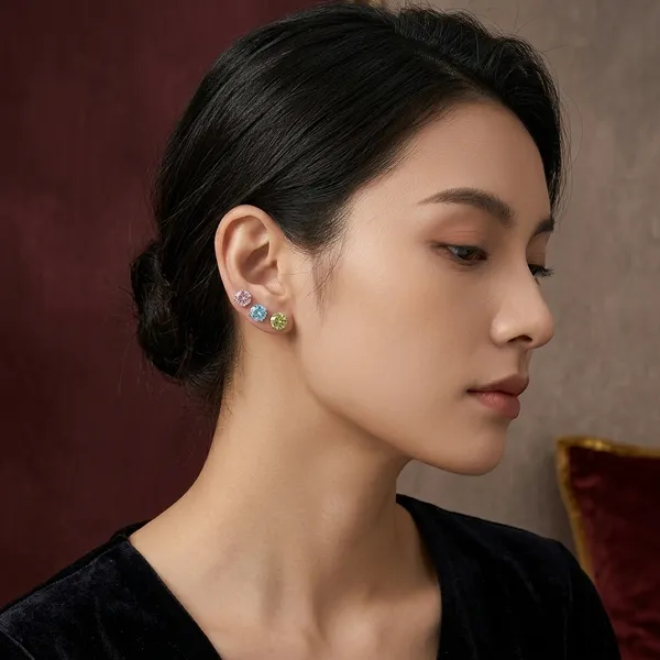 Multicolor_Silver_Diamond_Stud_Earrings_Set_Of_3_For_Women