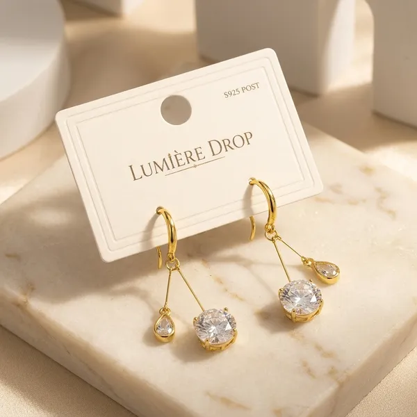 Golden_Silver_Lumiere_Tear_Drop_Earrings_For_Women