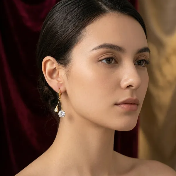 Golden_Silver_Lumiere_Tear_Drop_Earrings_For_Women