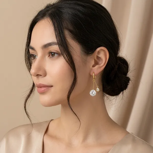 Golden_Silver_Lumiere_Tear_Drop_Earrings_For_Women