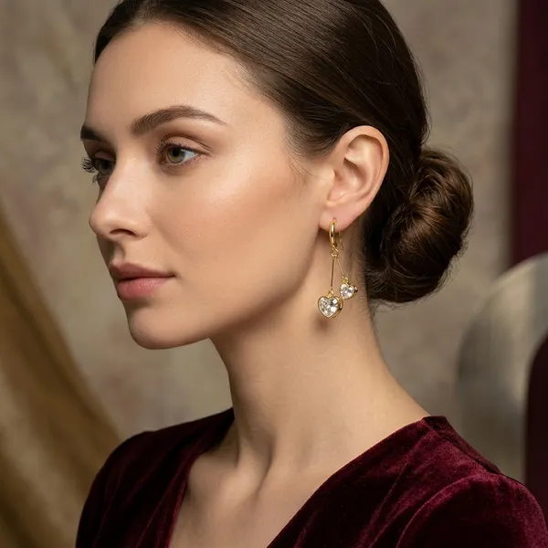 Golden_Silver_Heart_Drop_Earrings_For_Women