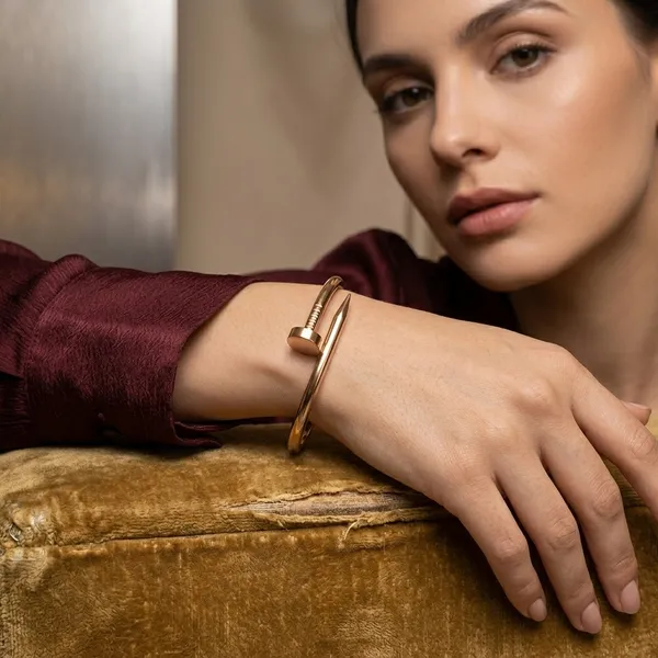 Golden_Steel_Nail_Bracelet_For_Women