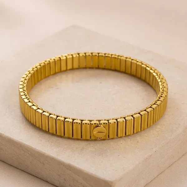 Golden_Steel_Stretchable_Bracelet_For_Women