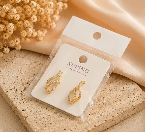 Golden_Steel_Anti-Tarnish_Triple_Round_Stud_Earrings_For_Women