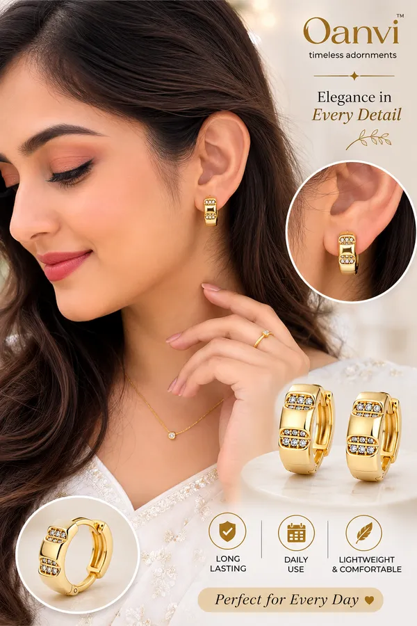 Golden_Steel_Anti-Tarnish_Round_Stud_Earrings_For_Women