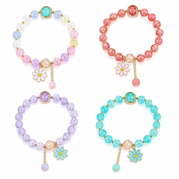 Oanvi_4Pc_Set_Flower_Bracelet_Handmade_Design_Popcorn_Crystal