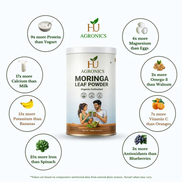 HU_Agronics_Organic_Moringa_Leaf_Powder_100G_-_Pack_of_2