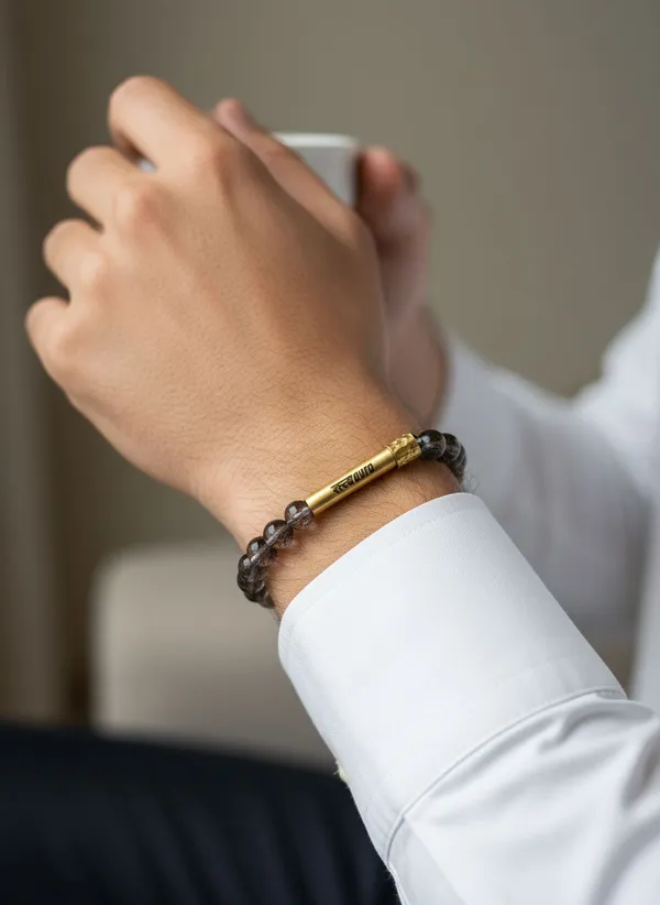 Smoky_Quartz_Crystal_Bracelet_With_Manifestation_Lock