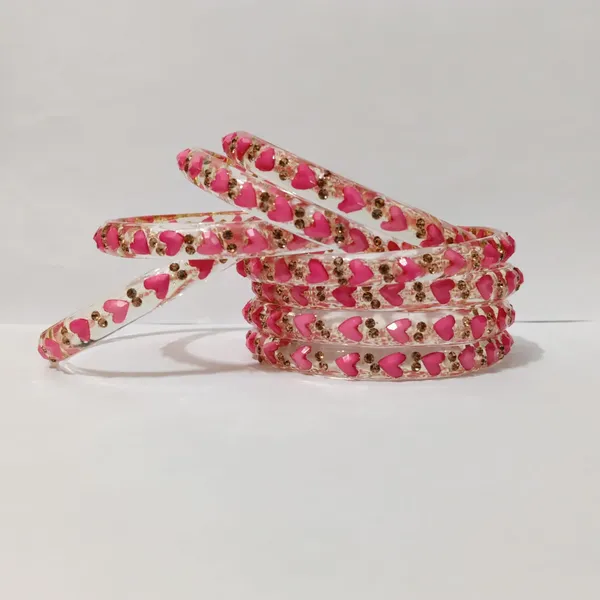 Pink_Glass_Bangles_Set_For_Women
