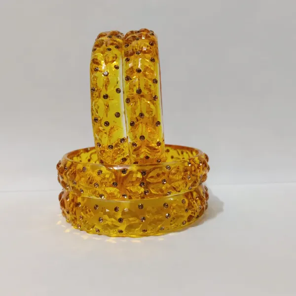 Yellow_Glass_Bangles_Set_For_Women