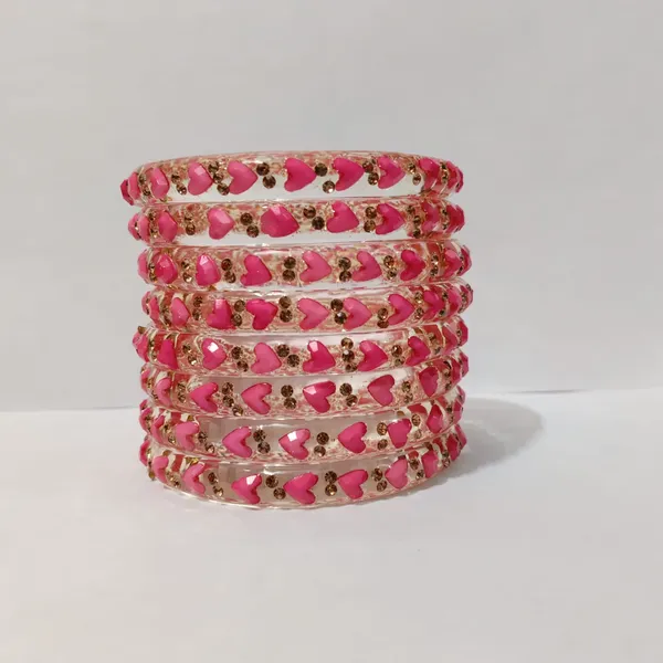 Pink_Glass_Bangles_Set_For_Women