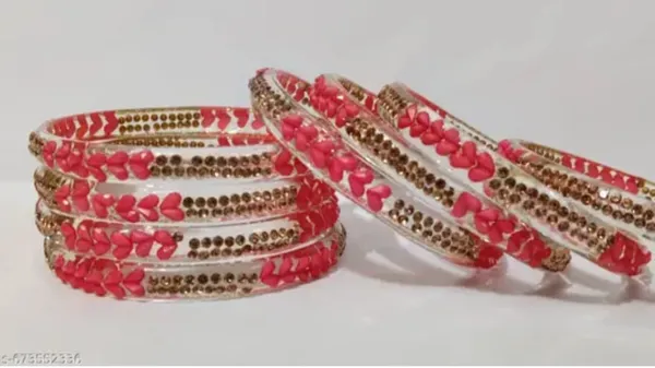 Pink_And_Gold_Glass_Bangles_Set_For_Women