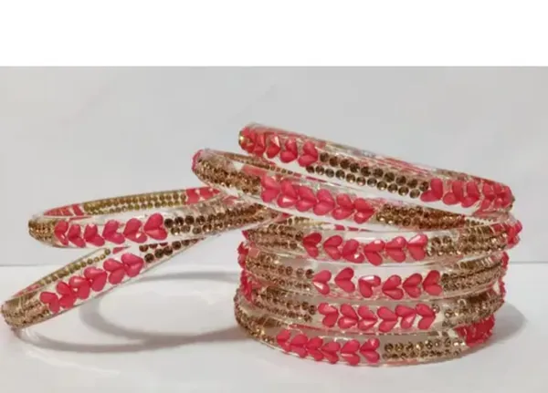 Pink_And_Gold_Glass_Bangles_Set_For_Women
