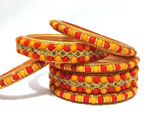 Red_And_Orange_Glass_Bangles_Set_For_Women