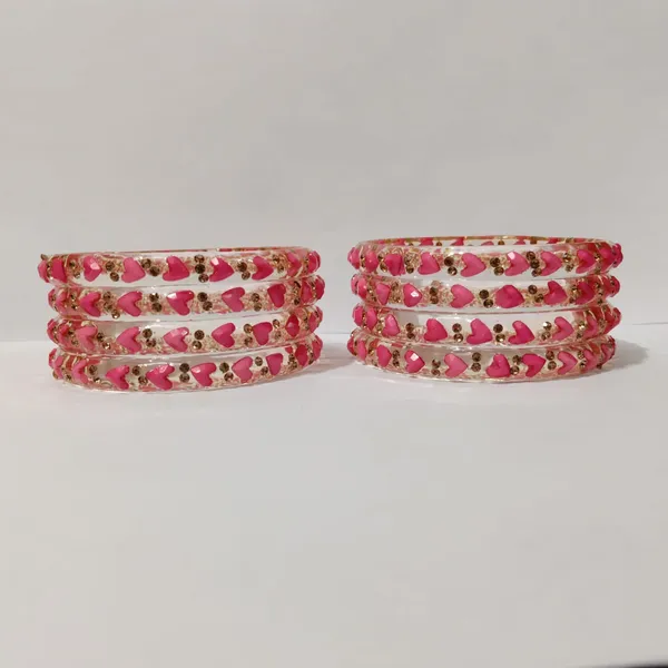 Pink_Glass_Bangles_Set_For_Women