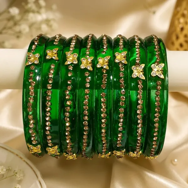 Green_Glass_Bangles_Set_For_Women