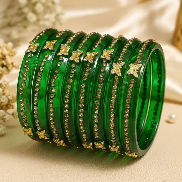 Green_Glass_Bangles_Set_For_Women