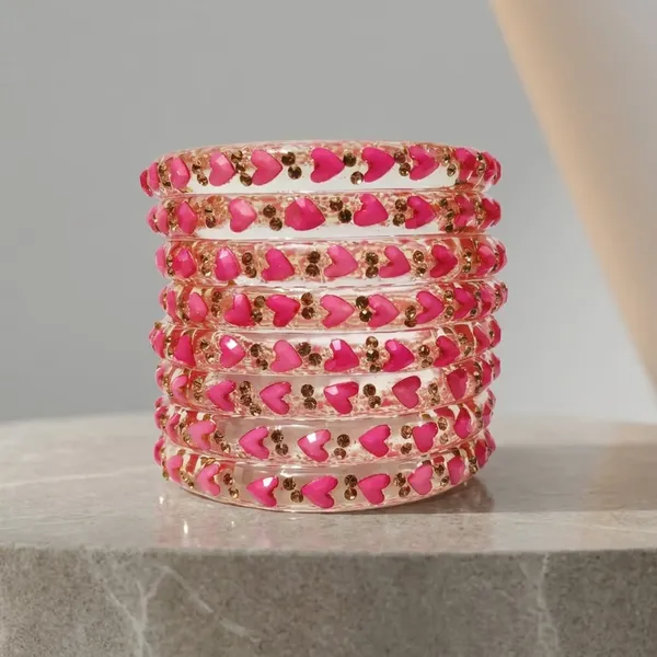 Pink_Glass_Bangles_Set_For_Women