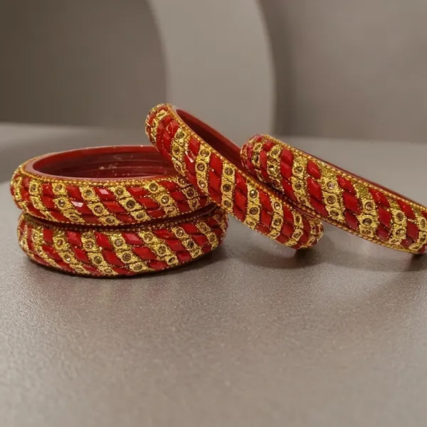 Red_And_Gold_Glass_Bangles_Set_For_Women