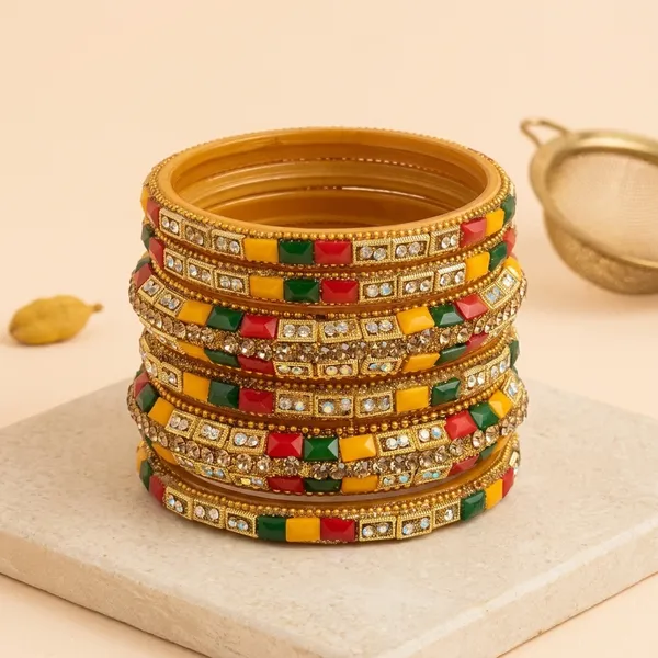 Multicolor_Glass_Bangles_Set_For_Women