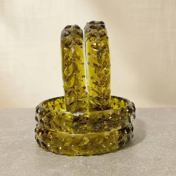 Olive_Green_Glass_Bangles_Set_For_Women