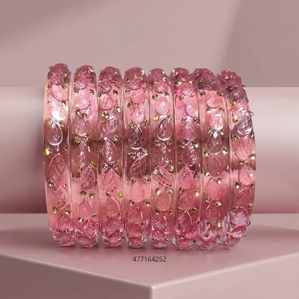 Peach_Glass_Bangles_Set_For_Women