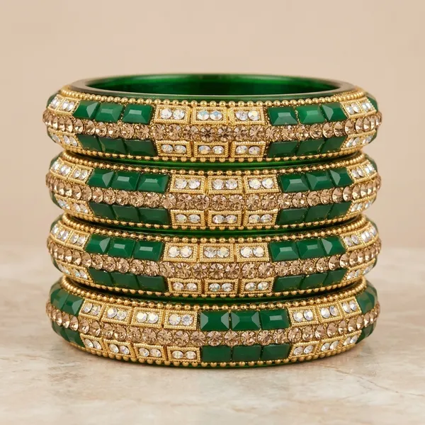 Green_Glass_Bangles_Set_For_Women
