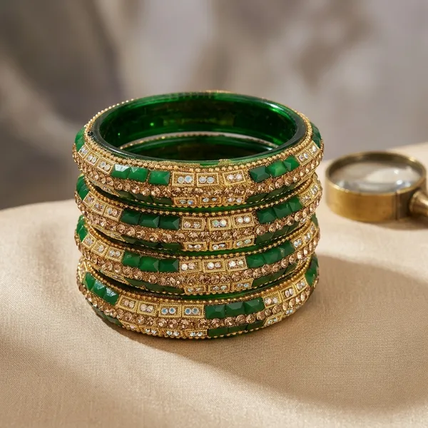 Green_Glass_Bangles_Set_For_Women
