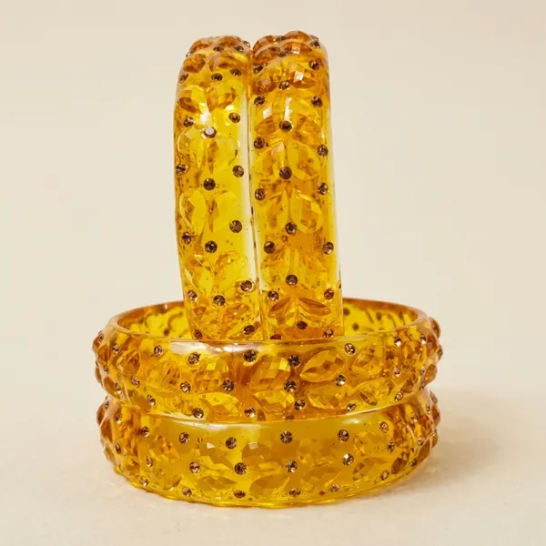 Yellow_Glass_Bangles_Set_For_Women