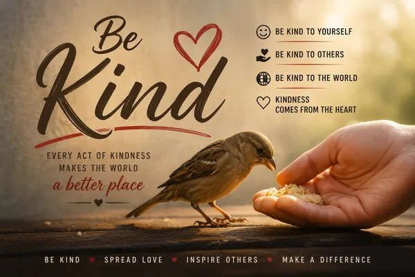 Be_Kind_Positive_Living_Quote_Framed_Canvas_Wall_Art_|_Premium_Hd_Print