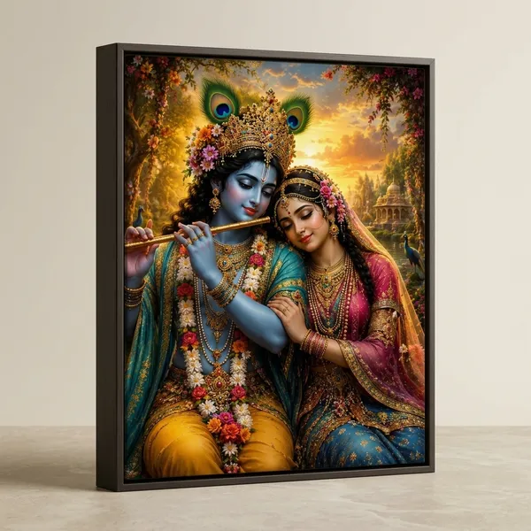 Divine_Harmony_Radha_Krishna_Framed_Canvas_Wall_Art_|_Premium_Hd_Print