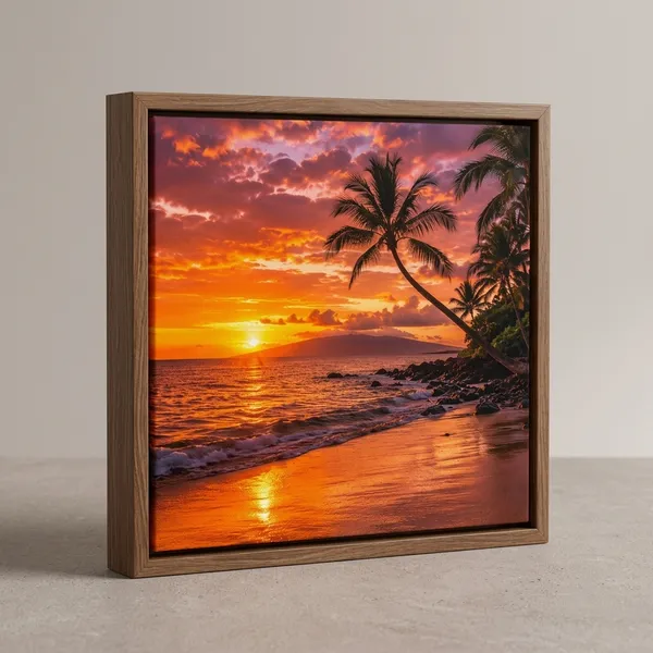 Sunset_Beach_Relaxing_Artwork_Framed_Canvas_Wall_Art_|_Premium_Hd_Print