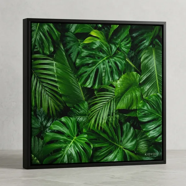 Green_Tropical_Leaves_Botanical_Art_Framed_Canvas_Wall_Art_|_Premium_Hd_Print