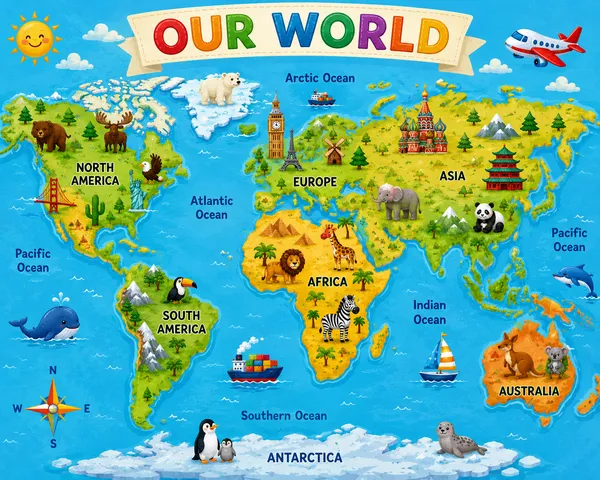 World_Map_Educational_Poster_Learning_Wall_Art_For_Kids