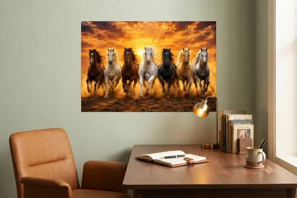 Seven_Running_Horses_Vastu_Art_|_A3_Size_HD_Printed_Sticker_Poster