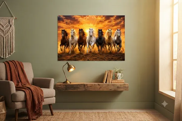 Seven_Running_Horses_Vastu_Art_|_A3_Size_HD_Printed_Sticker_Poster